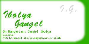ibolya gangel business card